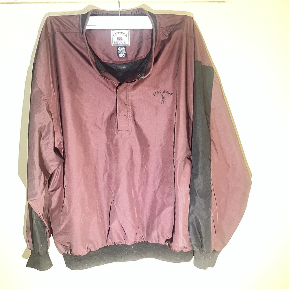 Cutter & Buck Quarter Zip‎ Pullover Mens XL Orange Persimmon Sweater Golf
